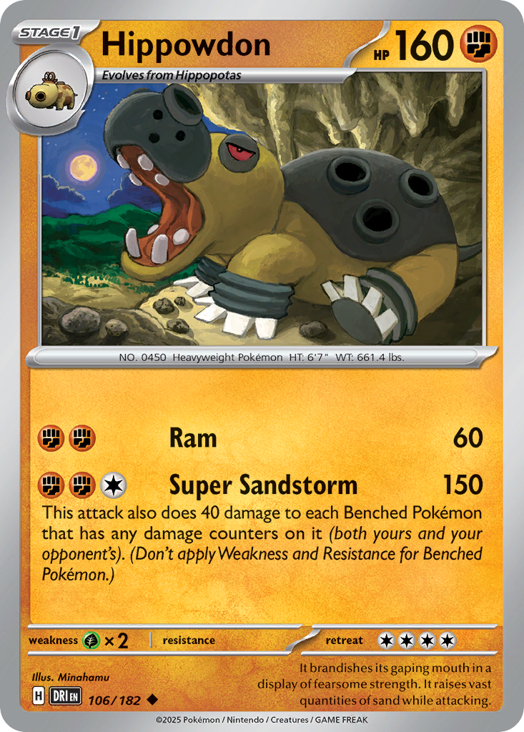 Hippowdon - 106/182 - Uncommon