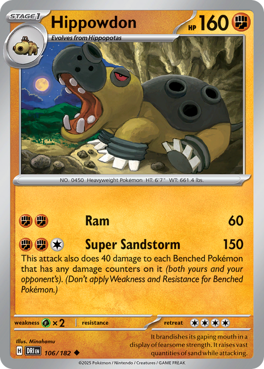 Hippowdon - 106/182 - Uncommon