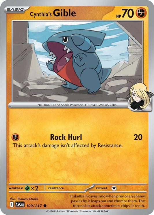 Cynthia's Gible - 109/217 - Common