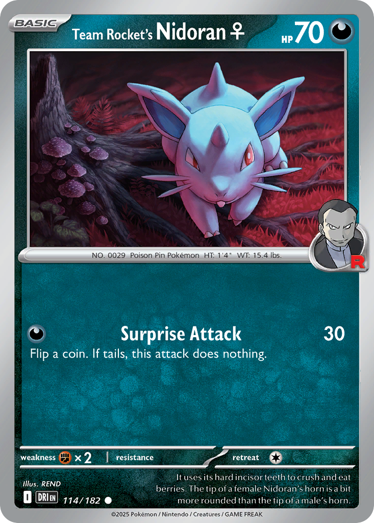Team Rocket's Nidoran ♀️ - 114/182 - Common