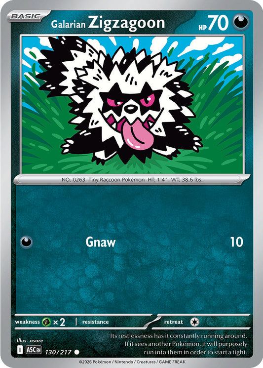 Galarian Zigzagoon - 130/217 - Common