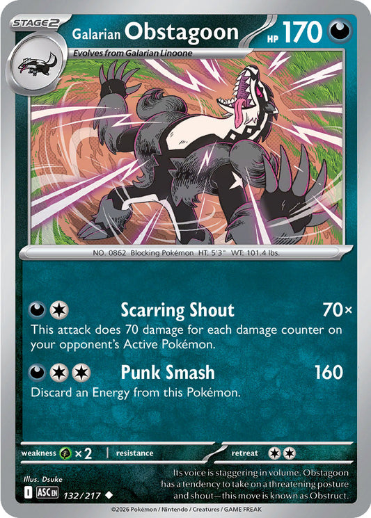 Galarian Obstagoon - 132/217 - Uncommon