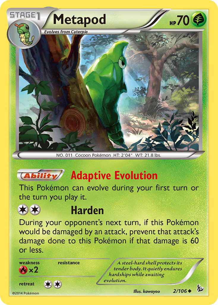 Metapod - 002/106 - Uncommon