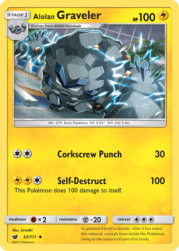 Alolan Graveler - 033/111 - Uncommon