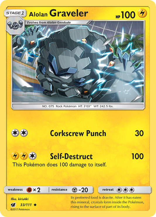 Alolan Graveler - 033/111 - Uncommon