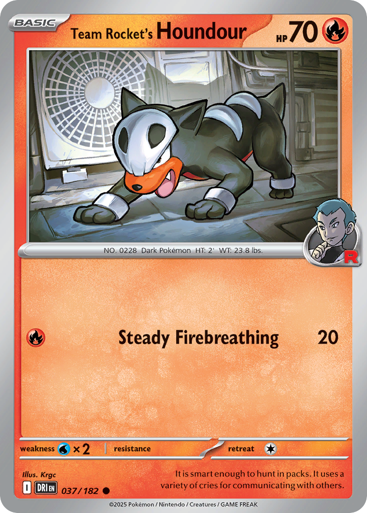 Team Rocket's Houndour - 037/182 - Common