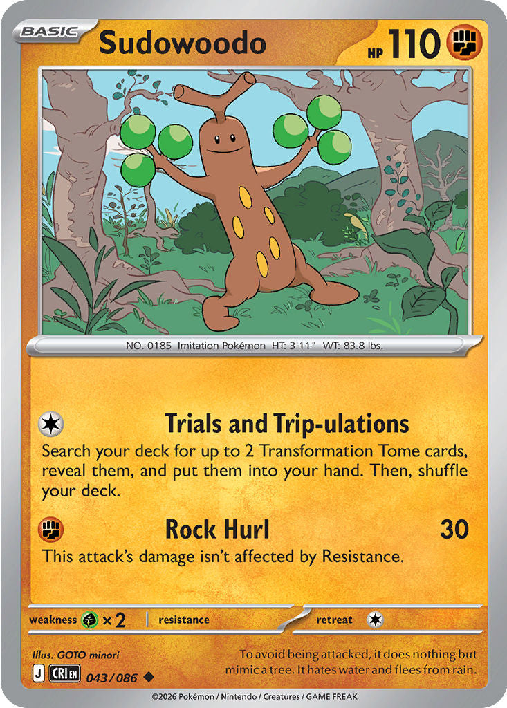 Sudowoodo - 043/086 - Uncommon