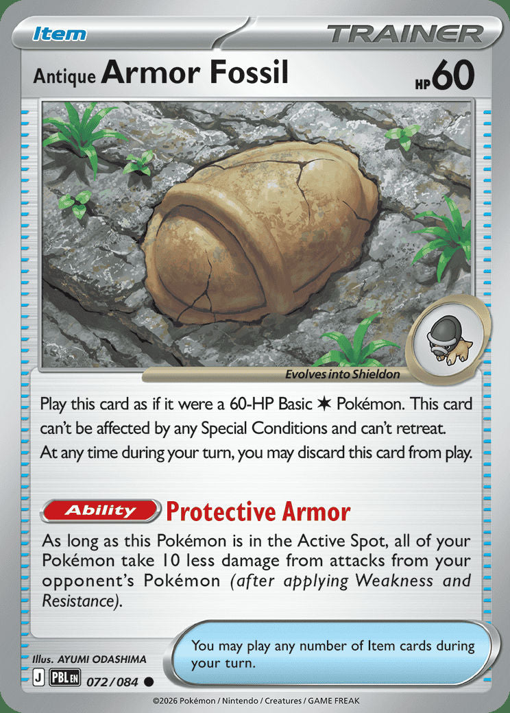 Antique Armor Fossil - 072/084 - Common