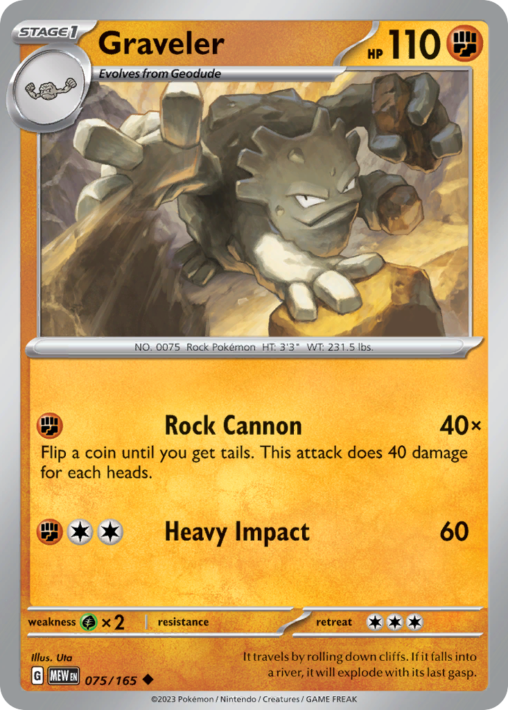 Graveler - 075/165 - Uncommon