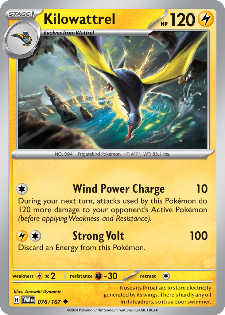 Kilowattrel - 076/167 - Uncommon