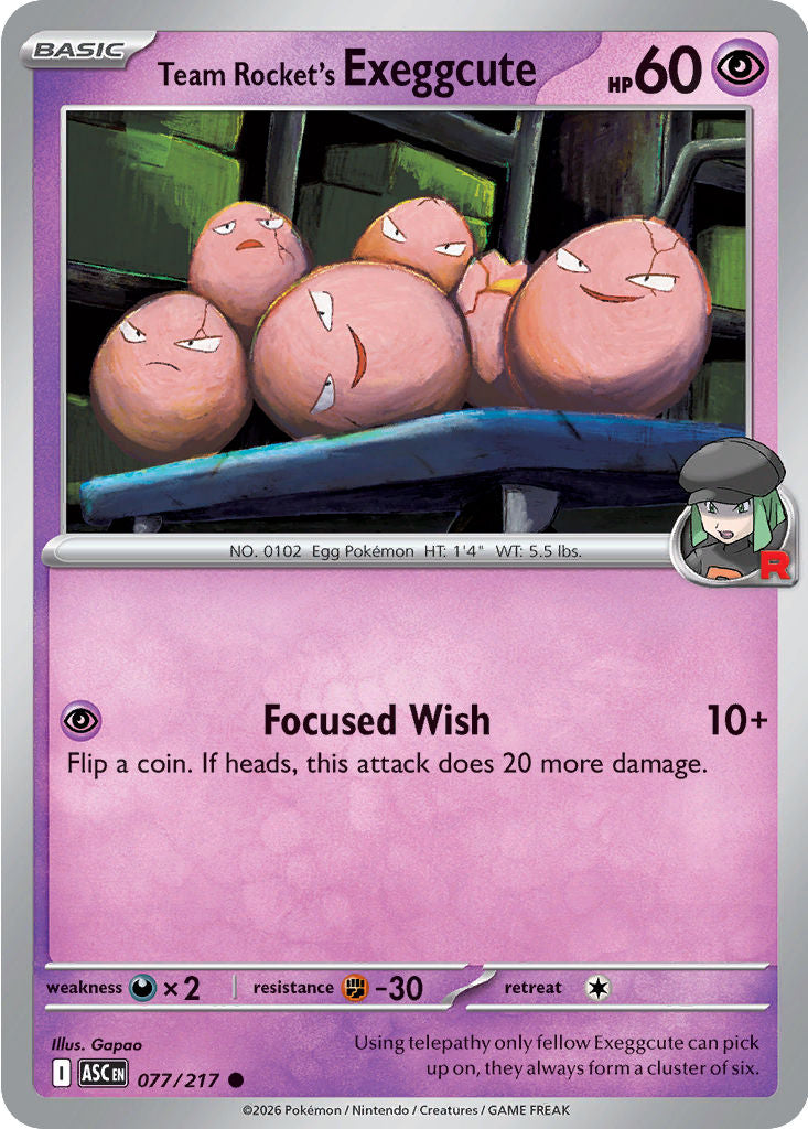 Team Rocket's Exeggcute - 077/217 - Common