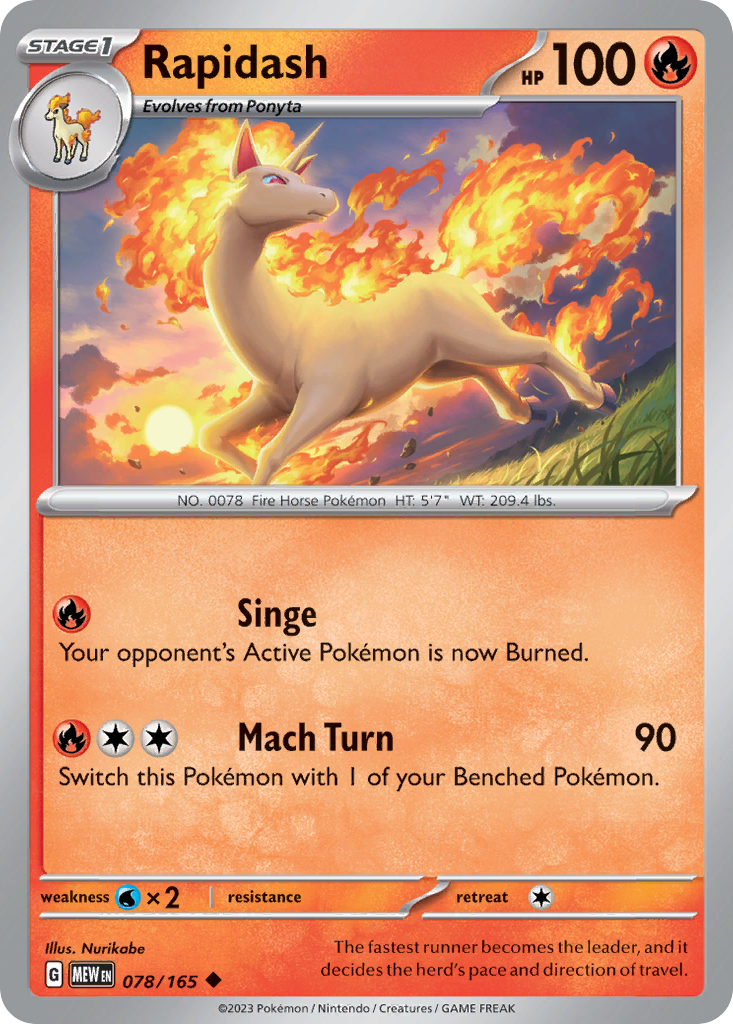 Rapidash - 078/165 - Uncommon