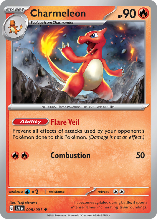 Charmeleon - 008/091 - Common