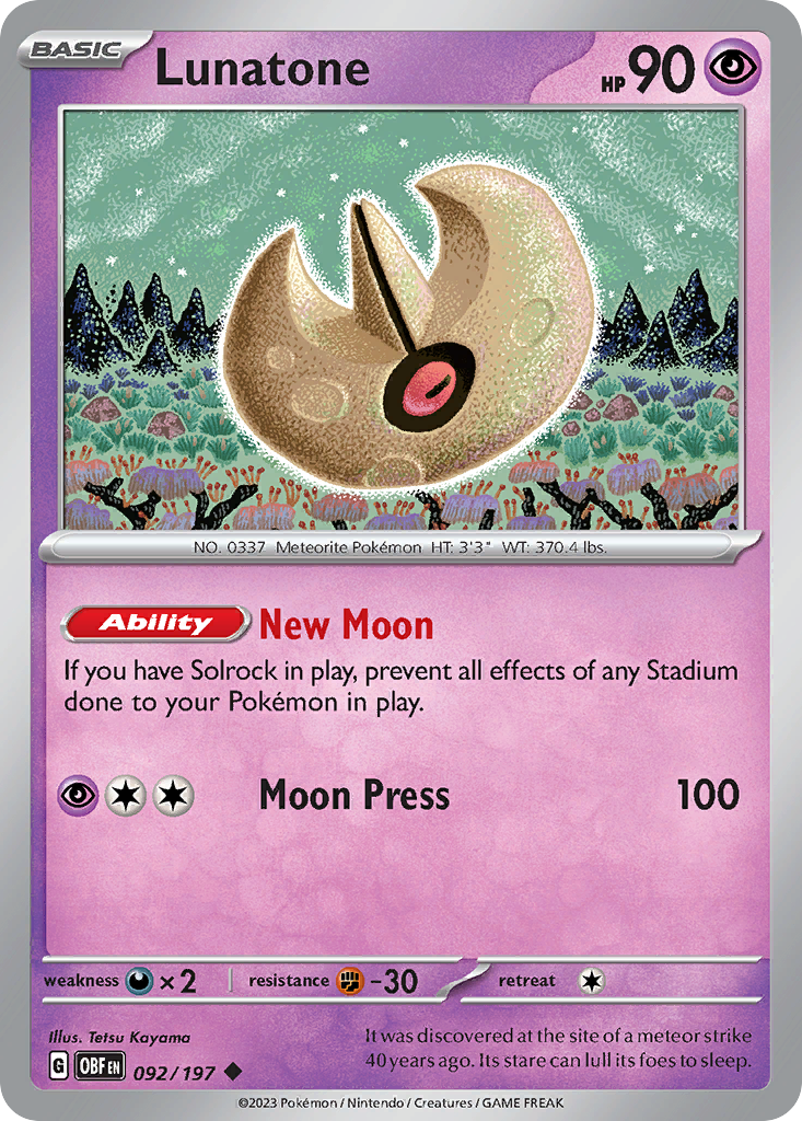 Lunatone - 092/197 - Uncommon