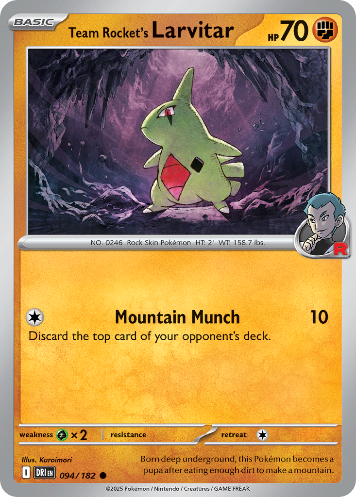 Team Rocket's Larvitar - 094/182 - Common